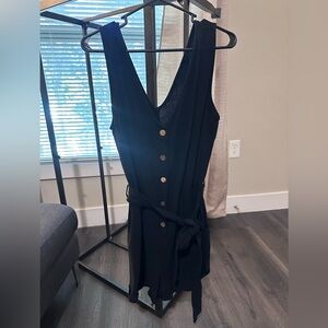 Black Sleeveless Romper